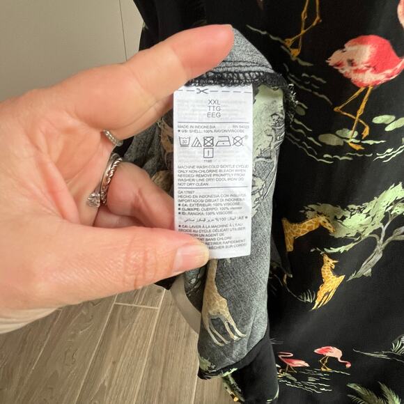 OLD NAVY Black Safari Animal Print Scenic Cami Tunic Tank Size XXL - Picture 4 of 8